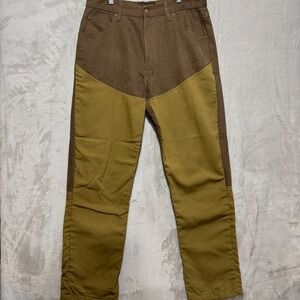 Gamehide Mens‎ Upland Hunting Pants Brown Tan Cotton Canvas Briar Pants 34x32